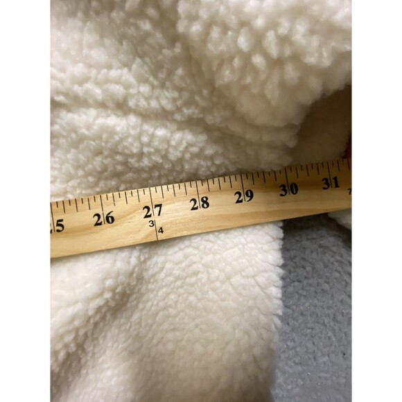 Ava & Viv Womens 4X Cream Sherpa Fleece Coat Snap Buttons Lined - Picture 7 of 11